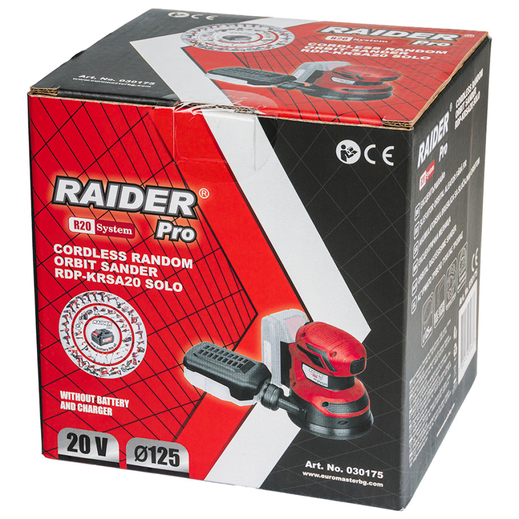 Raider R20 Slefuitor orbital 20V Ø125mm vit. var. SOLO RDP-KRSA20 R20 - O baterie, multe posibilitati!