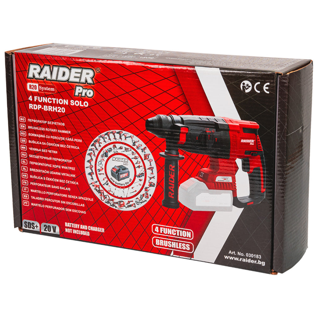 Raider R20 Ciocan rotopercutor SDS 20V SOLO 3J RDP-BRH20 R20 - O baterie, multe posibilitati!
