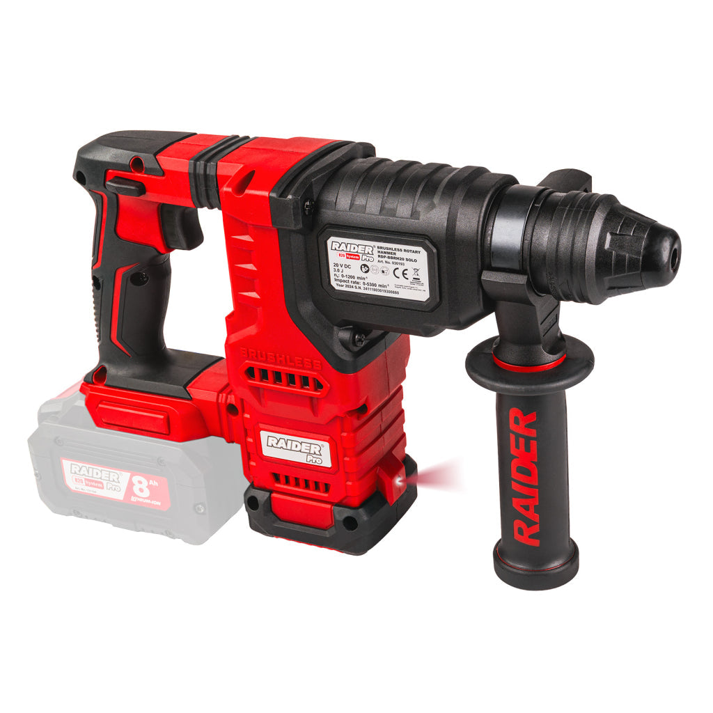 Raider R20 Ciocan rotopercutor SDS 20V SOLO 3J RDP-BBRH20 R20 - O baterie, multe posibilitati!