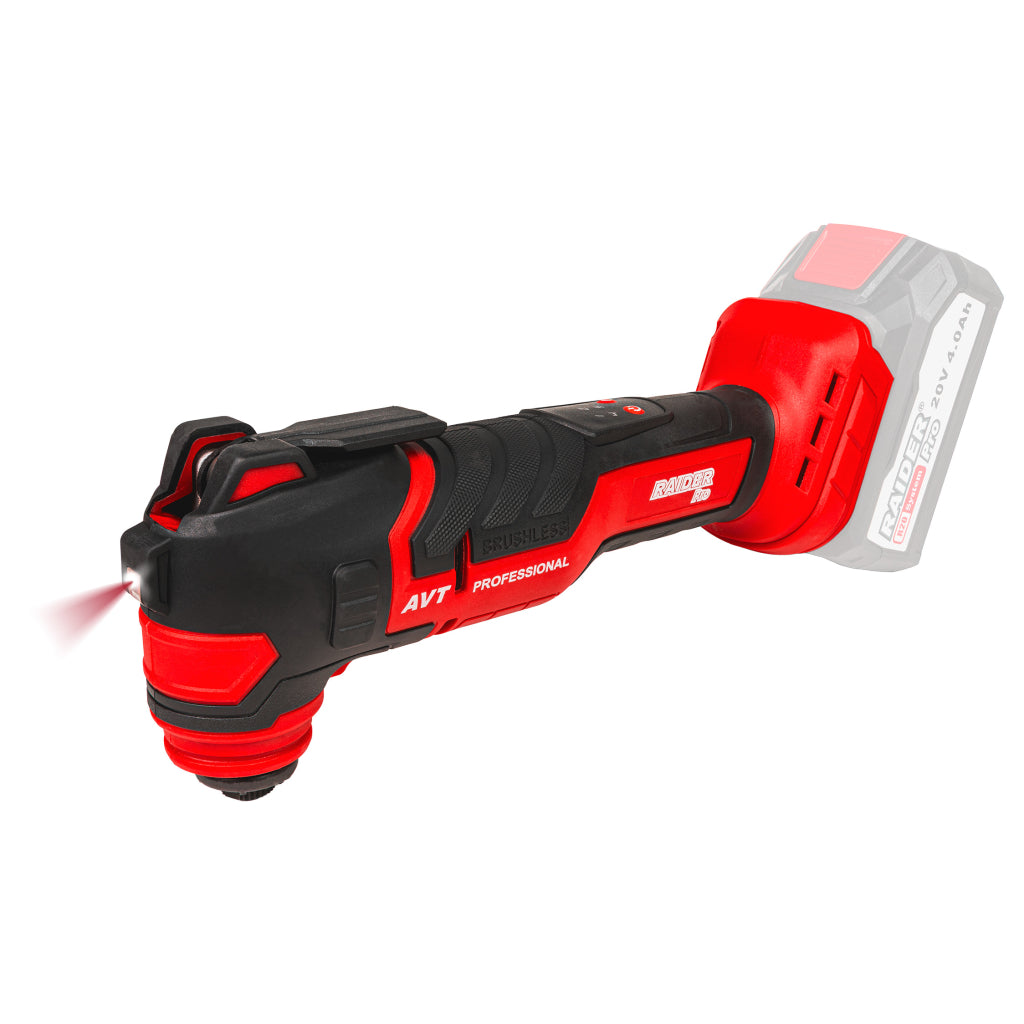 Unealtă Multifuncțională Oscilantă Brushless Raider Pro R20 RDP-BOMT20, 20V, Solo, Valiză Transport R20 - O baterie, multe posibilitati!