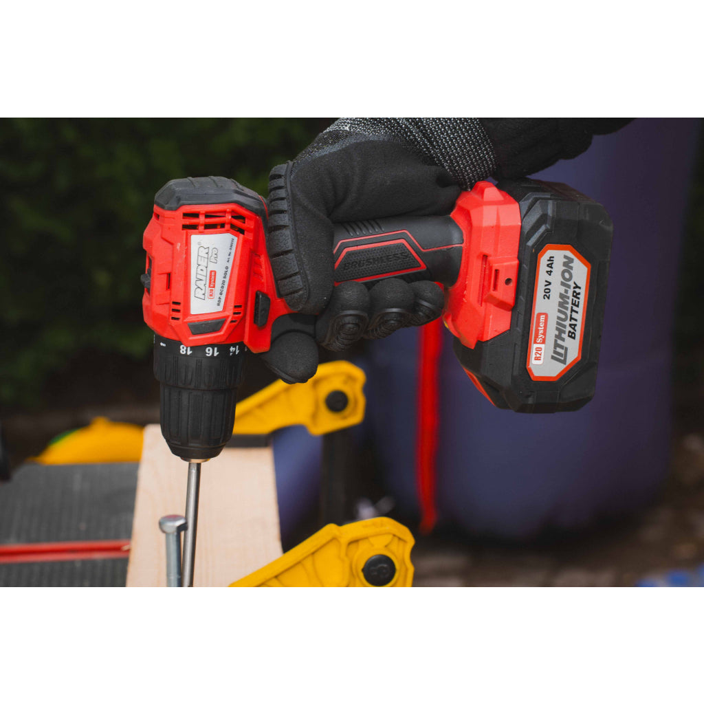 Raider R20 Masina de gaurit si insurubat 20V, SOLO, 35Nm, 10mm, RDP-BCD20 R20 - O baterie, multe posibilitati!