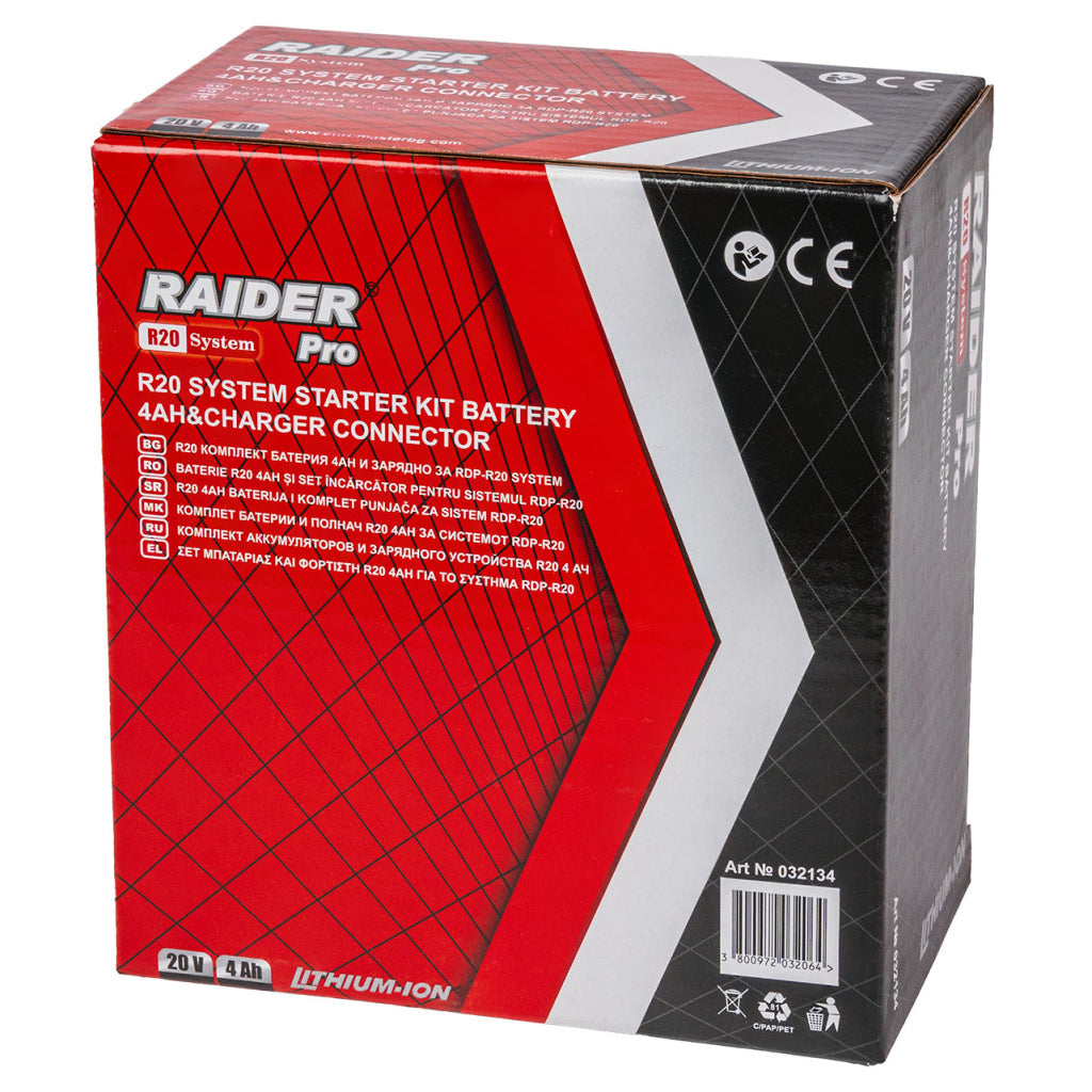 Raider R20 Set incarcator si acumulator 20V 4Ah R20 - O baterie, multe posibilitati!