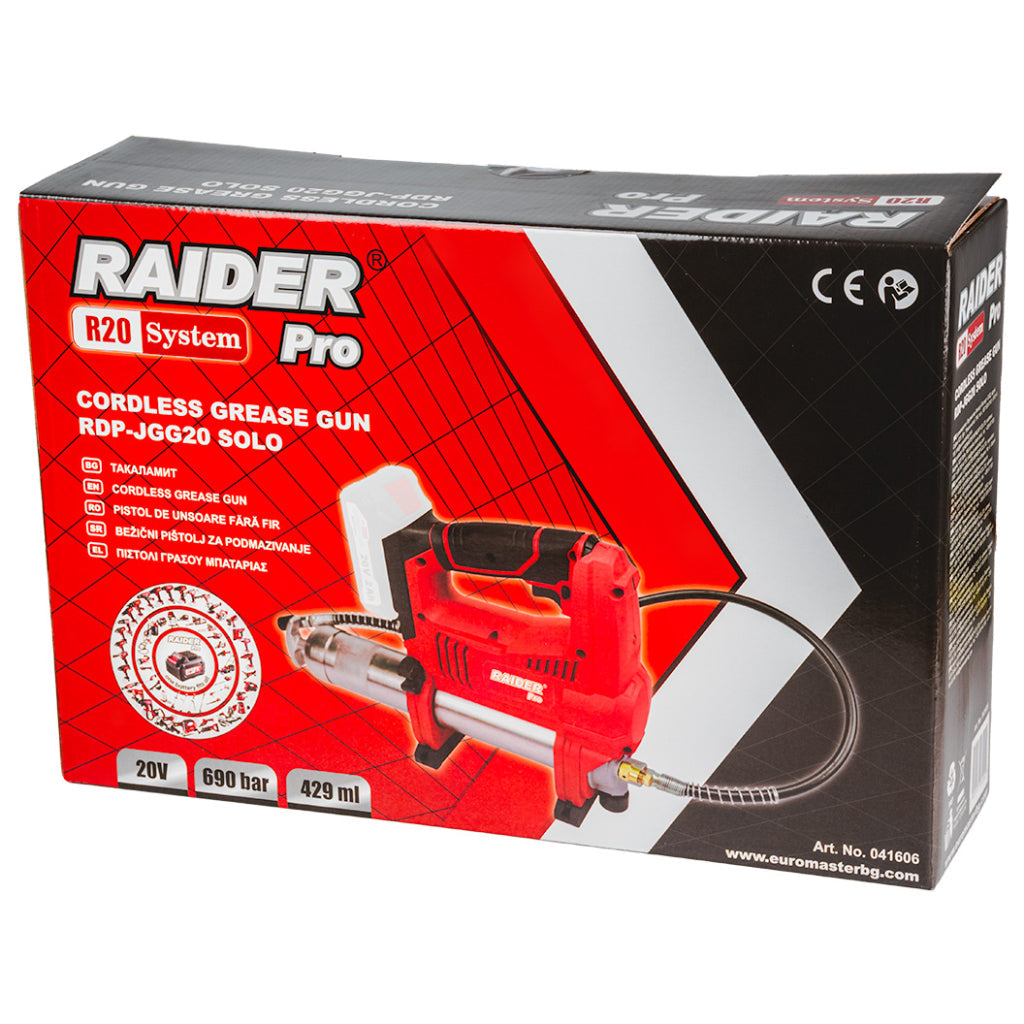 Raider R20 Pistol pentru gresat 429ml 690bar SOLO RDP-JGG20 R20 - O baterie, multe posibilitati!