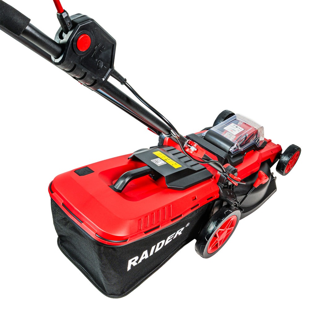 Raider R20 Masina tuns iarba brushless 40V 37cm 35L SOLO RDP-BCLM20 R20 - O baterie, multe posibilitati!