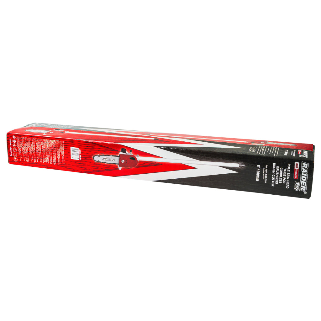 Raider R20 Cap cu lama de drujba 200 mm potrivit cu motocoasa 20V RDP-SBBC20 R20 - O baterie, multe posibilitati!