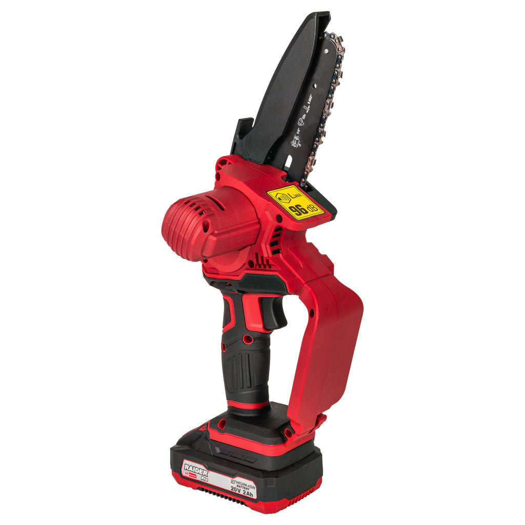 Raider R20 Fierastrau de gradina cu lant si lama 20V 120mm 2.0Ah RDP-YGP20 R20 - O baterie, multe posibilitati!