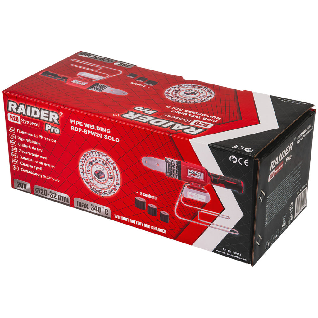 Raider R20 Set sudura PPR 340°C 3 bacuri Ø20-32mm SOLO RDP-BPW20 R20 - O baterie, multe posibilitati!