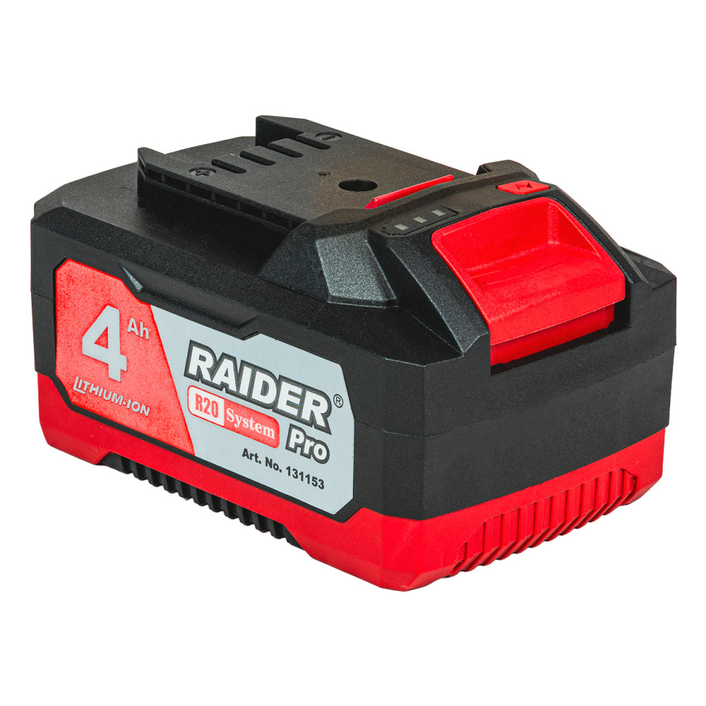 Raider R20 Set incarcator cu baza si acumulator 20V 4Ah R20 - O baterie, multe posibilitati!