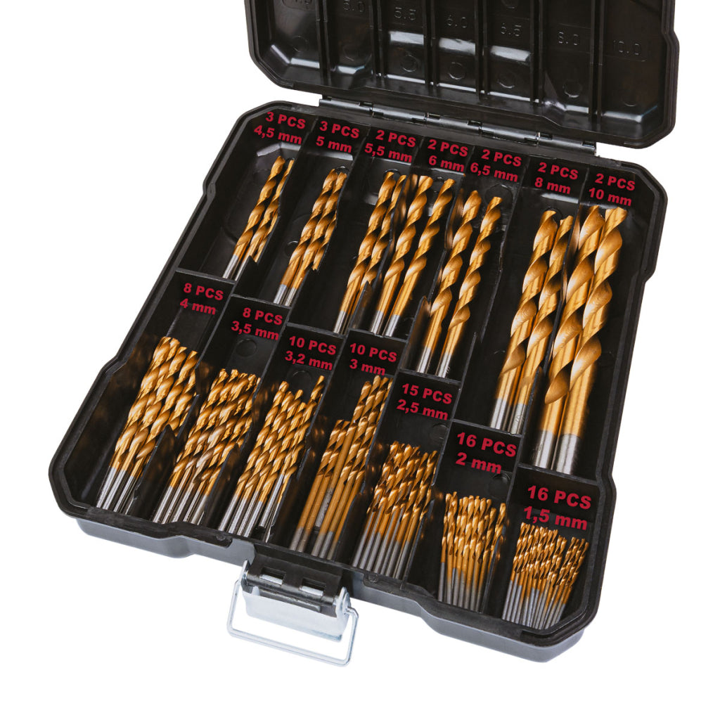 Raider trusa universala 99 burghie HSS+TIN pentru metal R20 - O baterie, multe posibilitati!