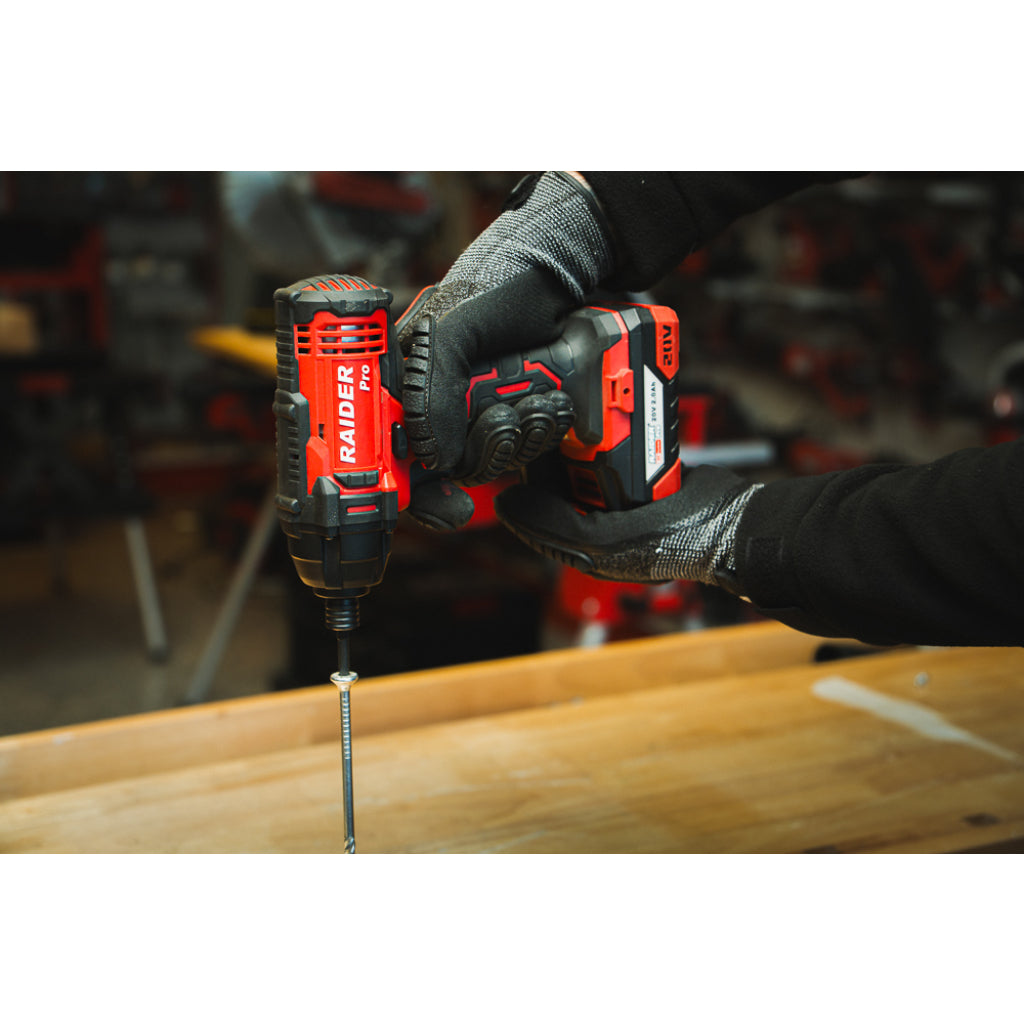 Raider R20 Masina insurubat cu impact 20V HEX1/4" 180Nm SOLO RDP-SHID20 R20 - O baterie, multe posibilitati!