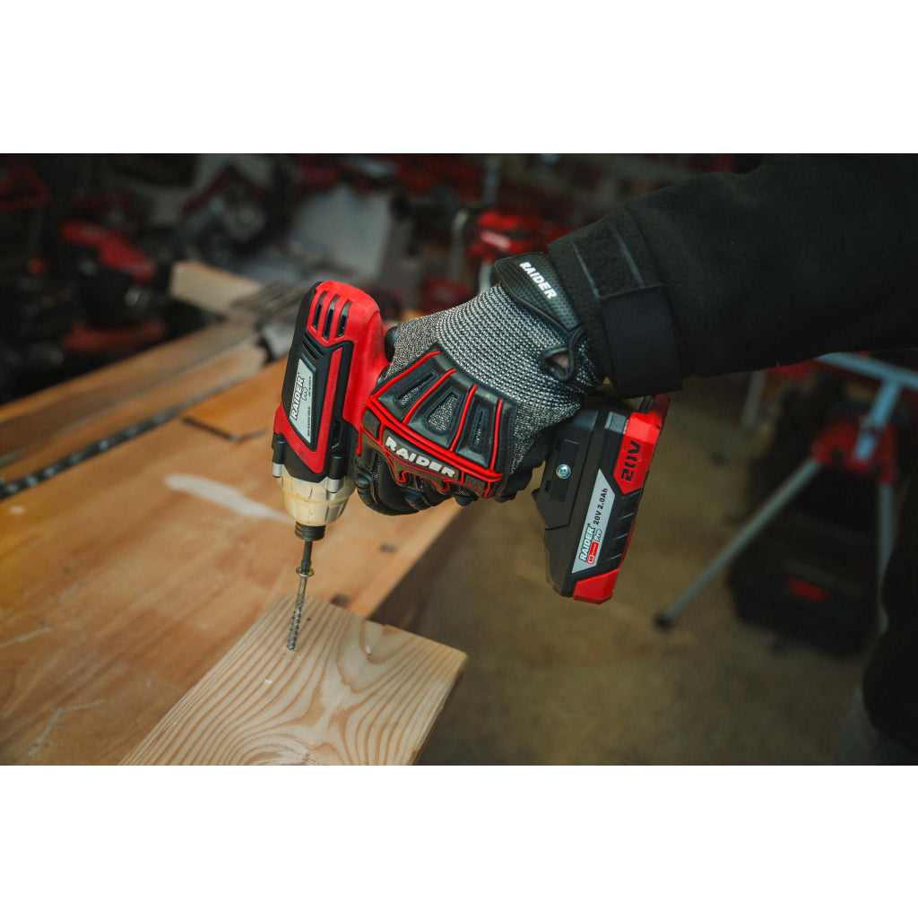Raider R20 Masina insurubat cu impact 20V HEX1/4" 140Nm SOLO RDP-KHID20 R20 - O baterie, multe posibilitati!