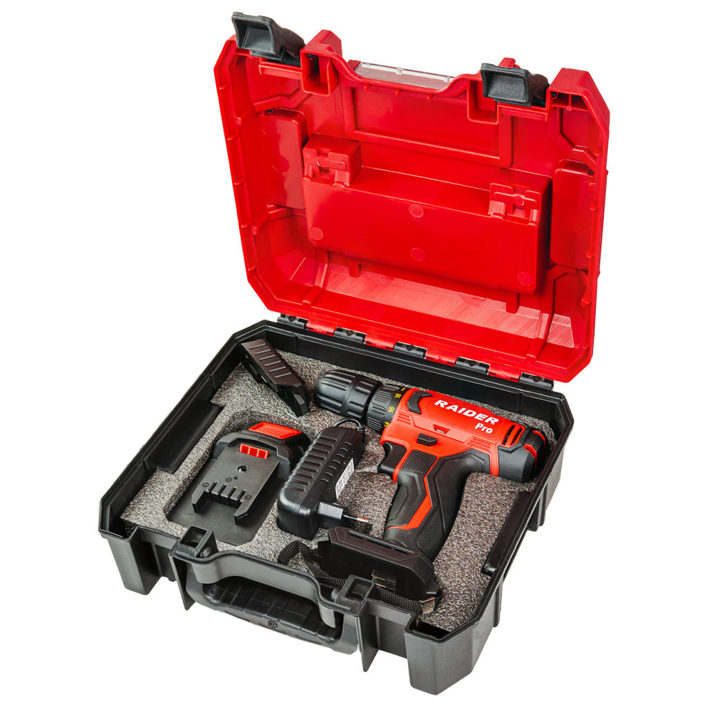 Raider R20 Masina de gaurit si insurubat 20V 2.0Ah 44Nm RDP-SPCD20 R20 - O baterie, multe posibilitati!