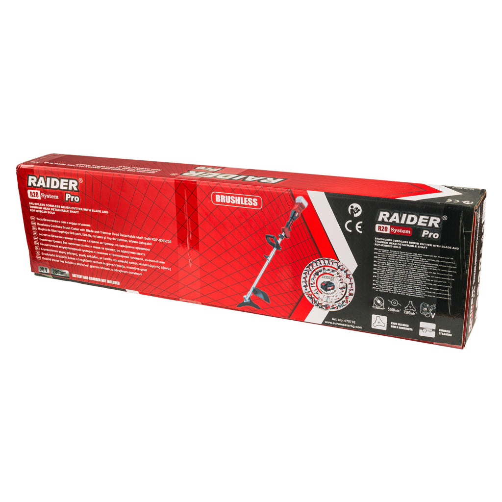 Raider R20 Motocoasa electrica 20V 250mm SOLO RDP-CXBC20 R20 - O baterie, multe posibilitati!