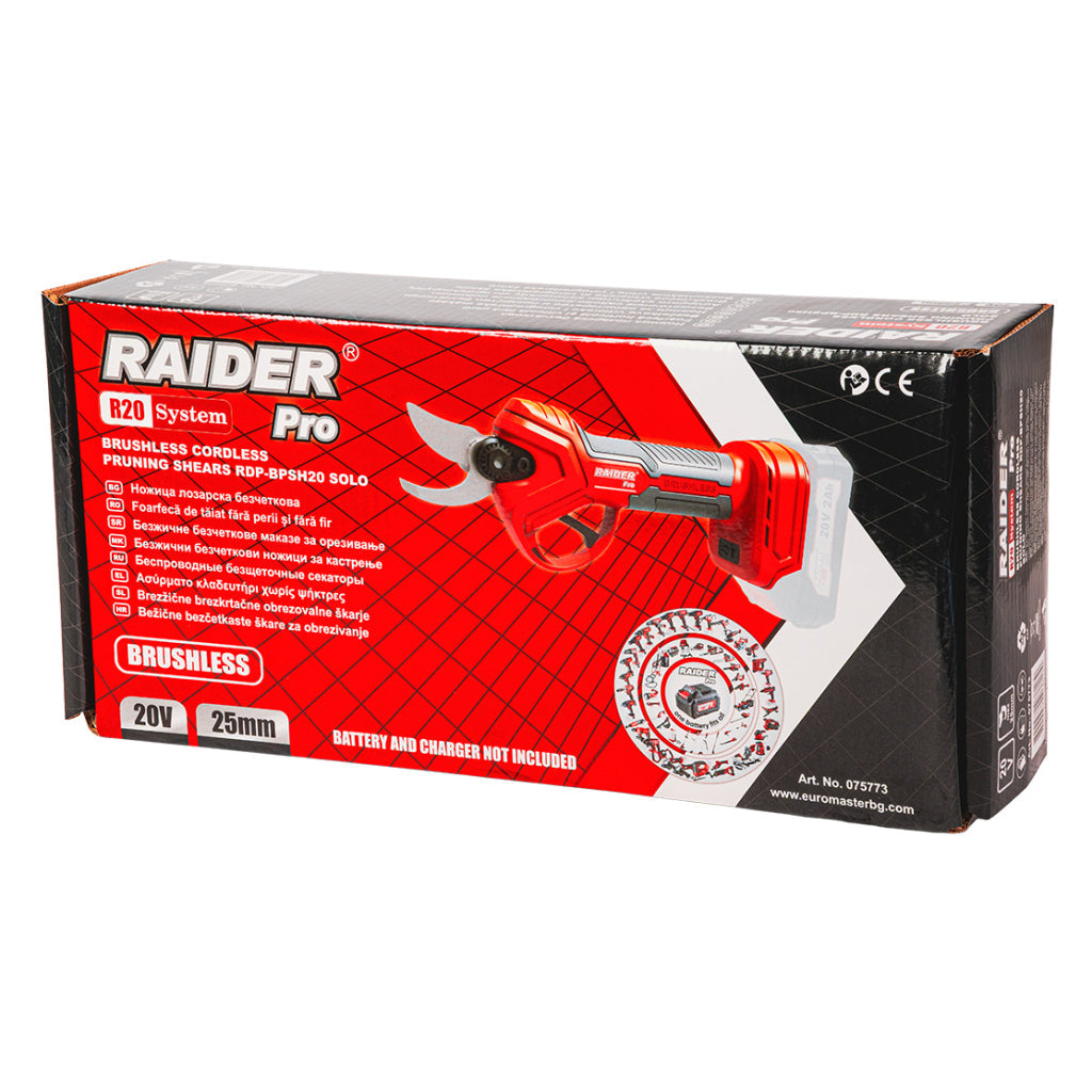 Raider R20 Foarfeca de gradina 20V 25mm SOLO RDP-BPSH20 R20 - O baterie, multe posibilitati!