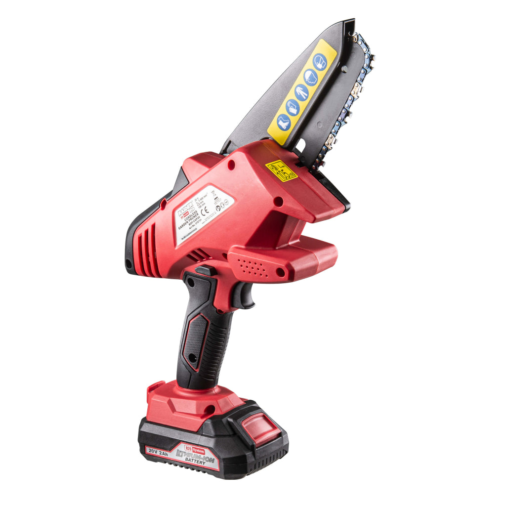 Raider R20 Fierastrau de gradina cu lant si lama 20V 120mm 2.0Ah RDP-GP20 R20 - O baterie, multe posibilitati!