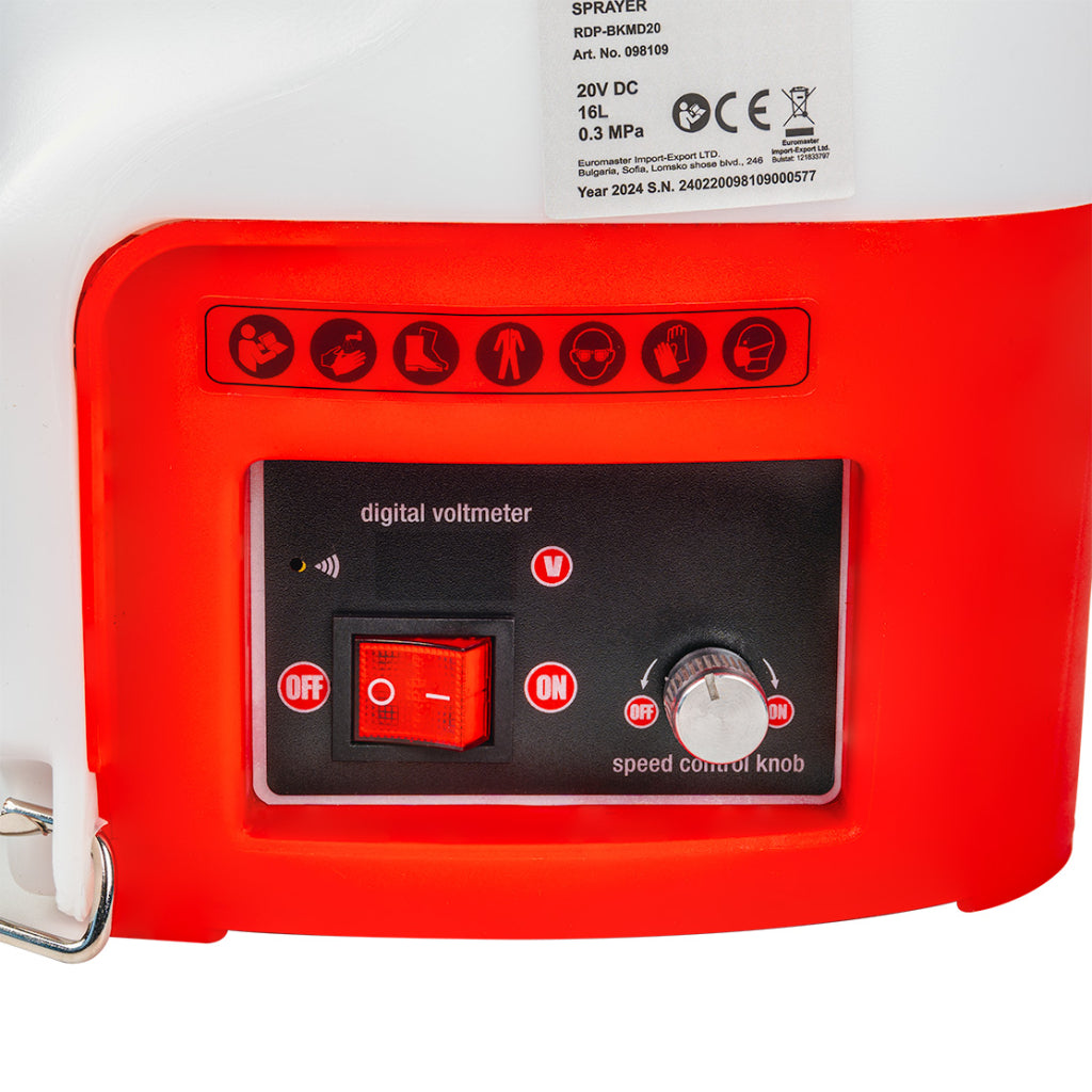 Raider R20 pulverizator cu baterie 20V 16L 3bar 2.0Ah RDP-BKMD20 R20 - O baterie, multe posibilitati!