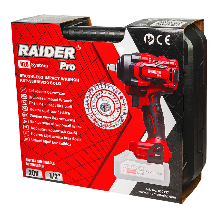 Raider R20 Masina insurubat cu impact 20V 1/2" 900Nm SOLO RDP-90BBIW20 R20 - O baterie, multe posibilitati!