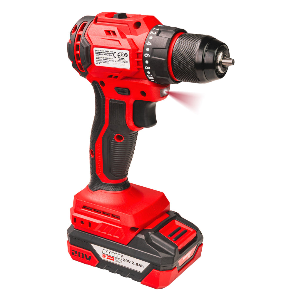 Raider R20 trusa bormasina polizor unghiular cheie impact si casti bluetooth cadou 20V 2x2.0Ah RDP R20 - O baterie, multe posibilitati!