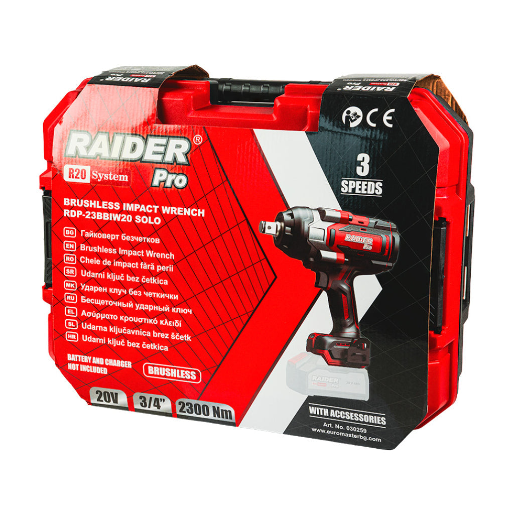 Raider R20 Masina insurubat cu impact 20V 3/4" 2300Nm SOLO RDP-23BBIW20 R20 - O baterie, multe posibilitati!