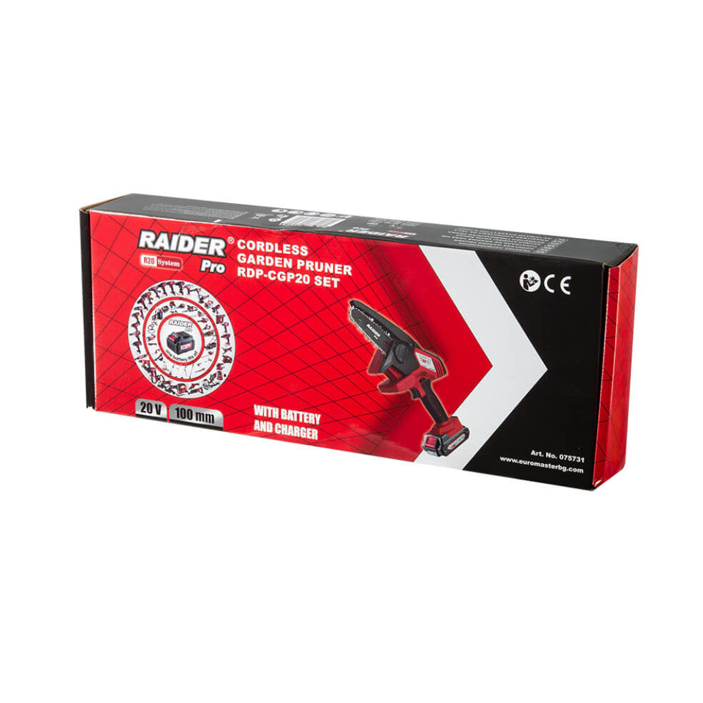 Raider R20 Fierastrau de gradina cu lant si lama 20V 120mm 2.0Ah RDP-GP20 R20 - O baterie, multe posibilitati!