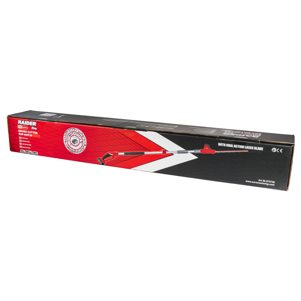 Raider R20 Trimmer gard viu 20V 2,4m 430mm 18mm 2.0Ah RDP-KHT20 R20 - O baterie, multe posibilitati!