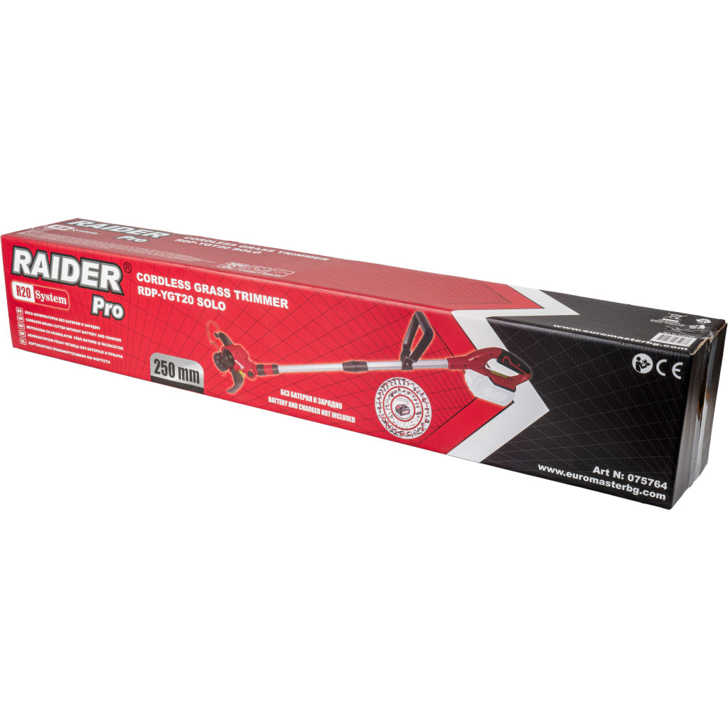 Raider R20 Trimmer gazon 20V 250mm SOLO RDP-YGT20 R20 - O baterie, multe posibilitati!