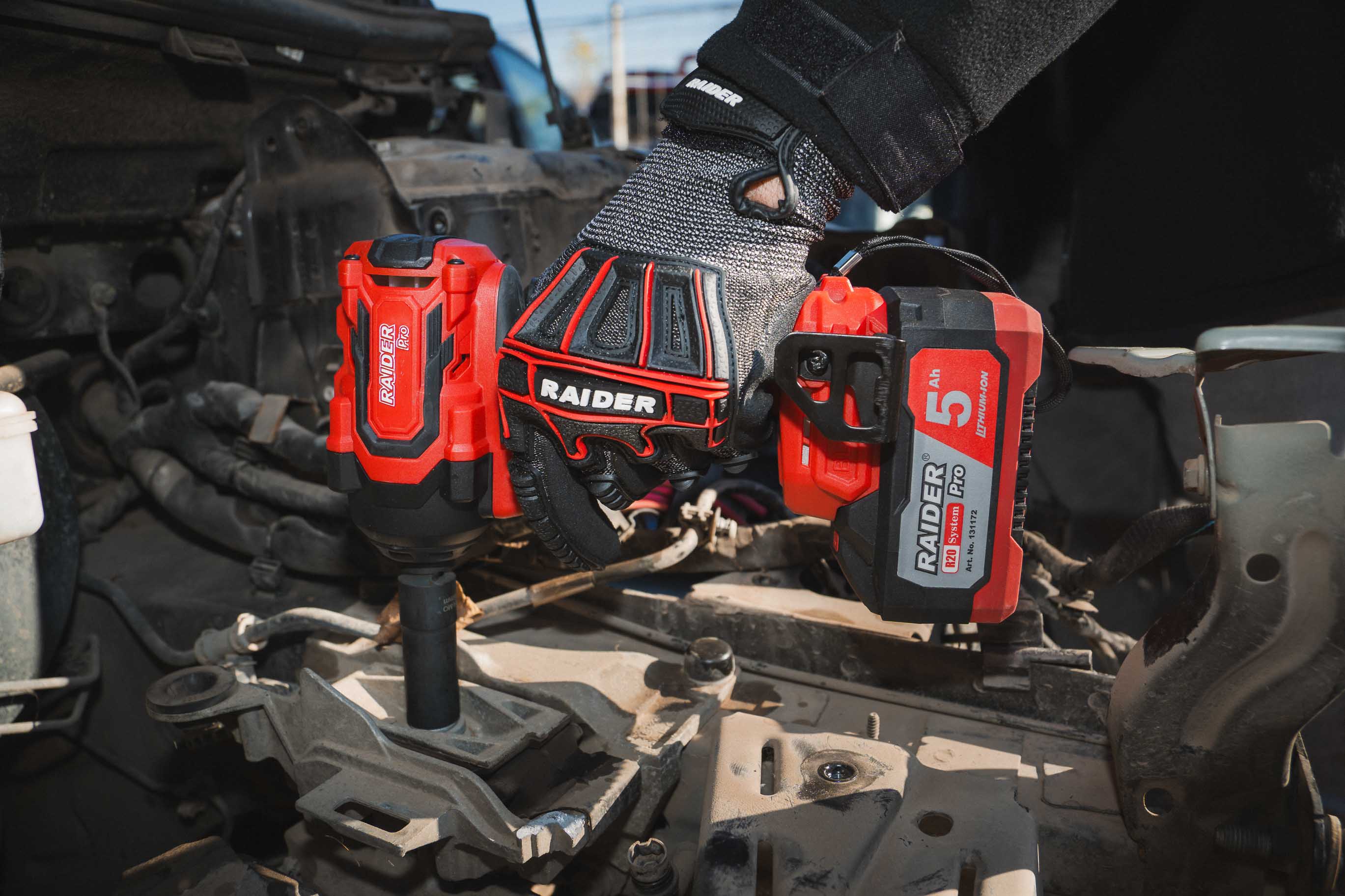 Raider R20 Masina insurubat cu impact 20V 1/2" 900Nm SOLO RDP-90BBIW20 R20 - O baterie, multe posibilitati!