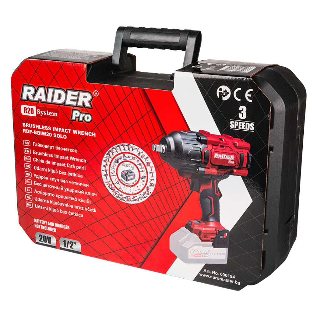 Raider R20 Masina insurubat cu impact 20V 1/2" 2000Nm SOLO RDP-BBIW20 R20 - O baterie, multe posibilitati!
