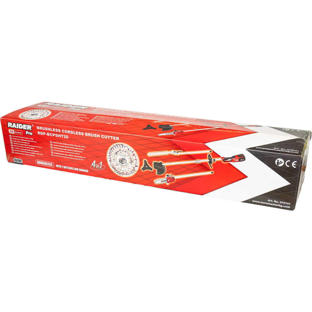 Raider R20 Motocoasa electrica si trimer 40V 4in1 2x2Ah RDP-BCPSHT20 R20 - O baterie, multe posibilitati!