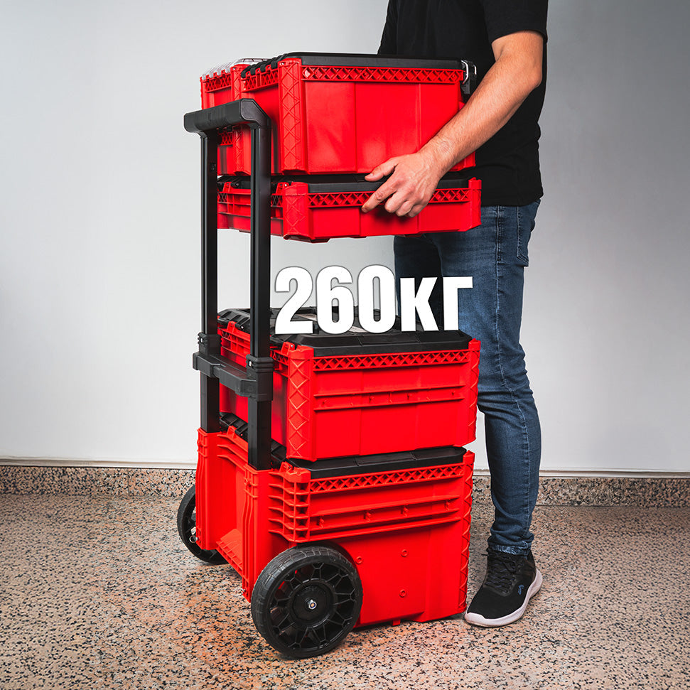 Raider sistem depozitare modular 556x1120x424mm roti IP65 RDP-MSS7 R20 - O baterie, multe posibilitati!