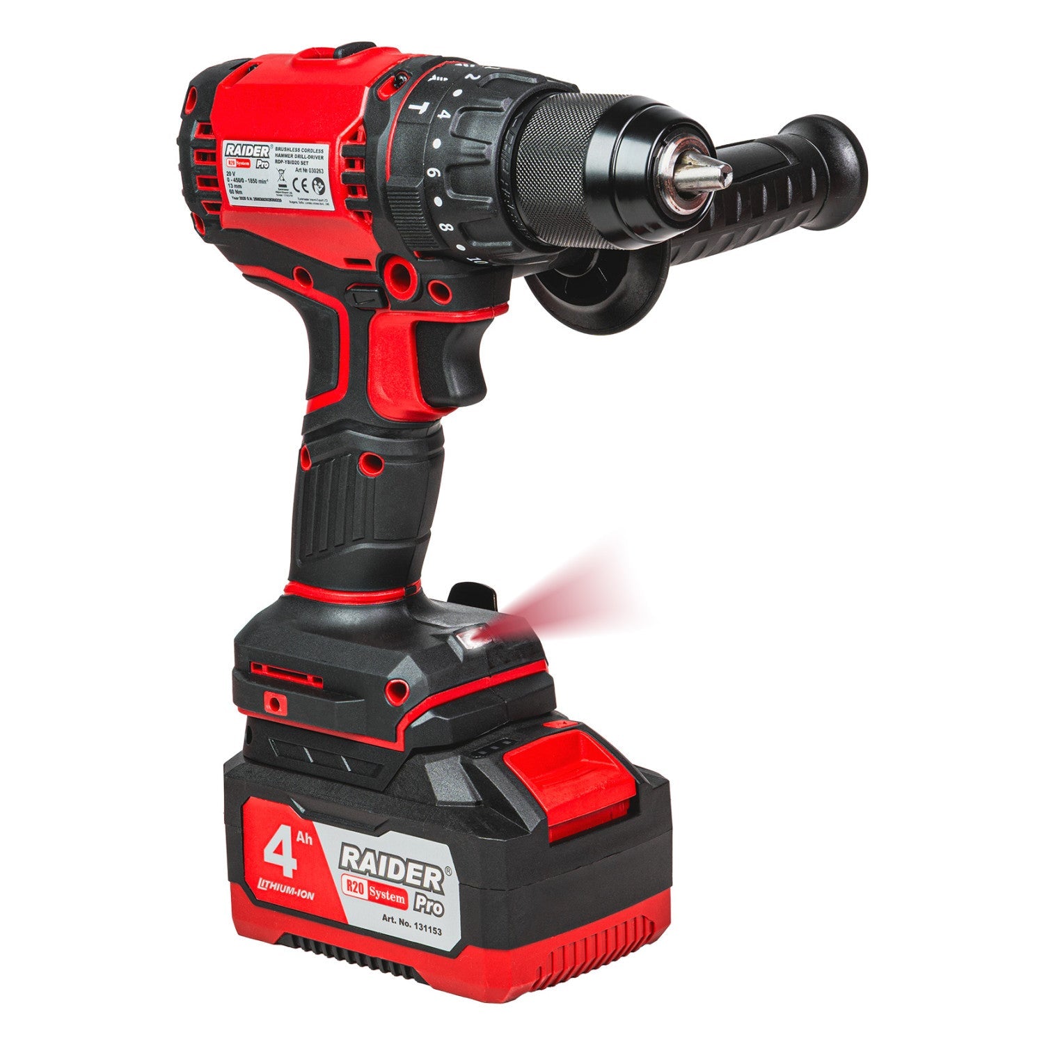 Raider R20 Masina de gaurit cu percutie 20V 4.0Ah 60Nm RDP-YBID20 R20 - O baterie, multe posibilitati!