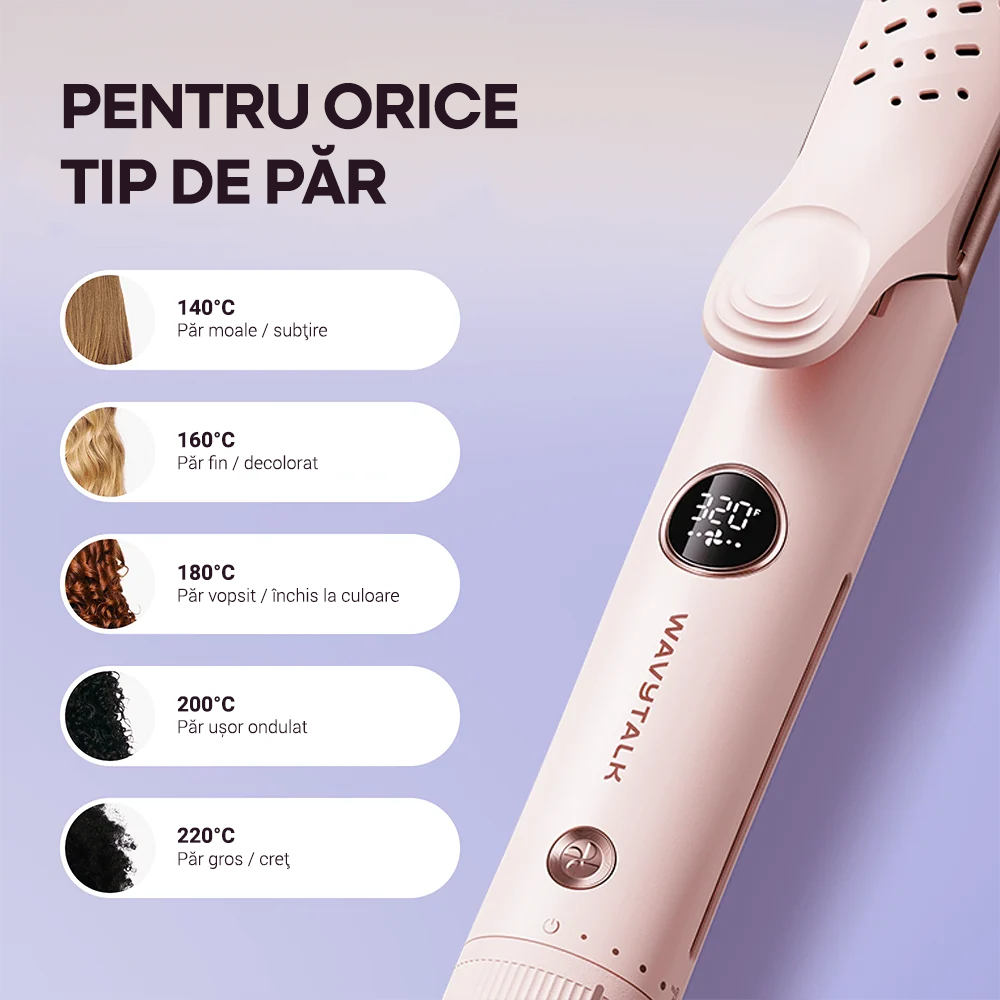 Aparat de ondulat și îndreptat Whirlwind Pro Wavytalk Aura Beauty