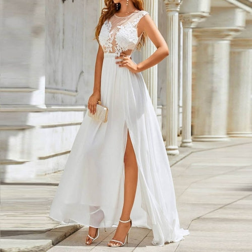 Chiffon Lace Trailing Wedding Large Swing Dress - Cart2u.ro
