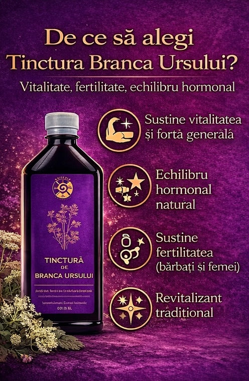 Tinctură de Brânca Ursului – Vitalitate, Fertilitate și Echilibru Hormonal | 500ml Spiteria Vraciului