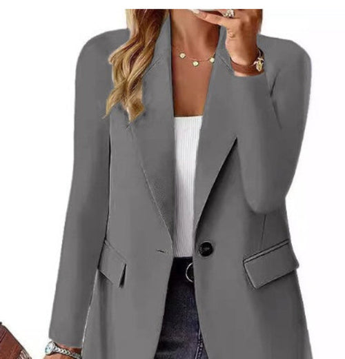 Ins Lapel Button Jacket Fashion Commuter Casual Suit Jacket Women's - Cart2u.ro