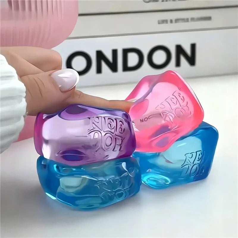 Schylling Needoh Halloween Teenie Mini Ice Cube 4Pack Fidger Sensory Toy Maltose Slow Rebound Anxiety Relief Squeeze Stress Ball
