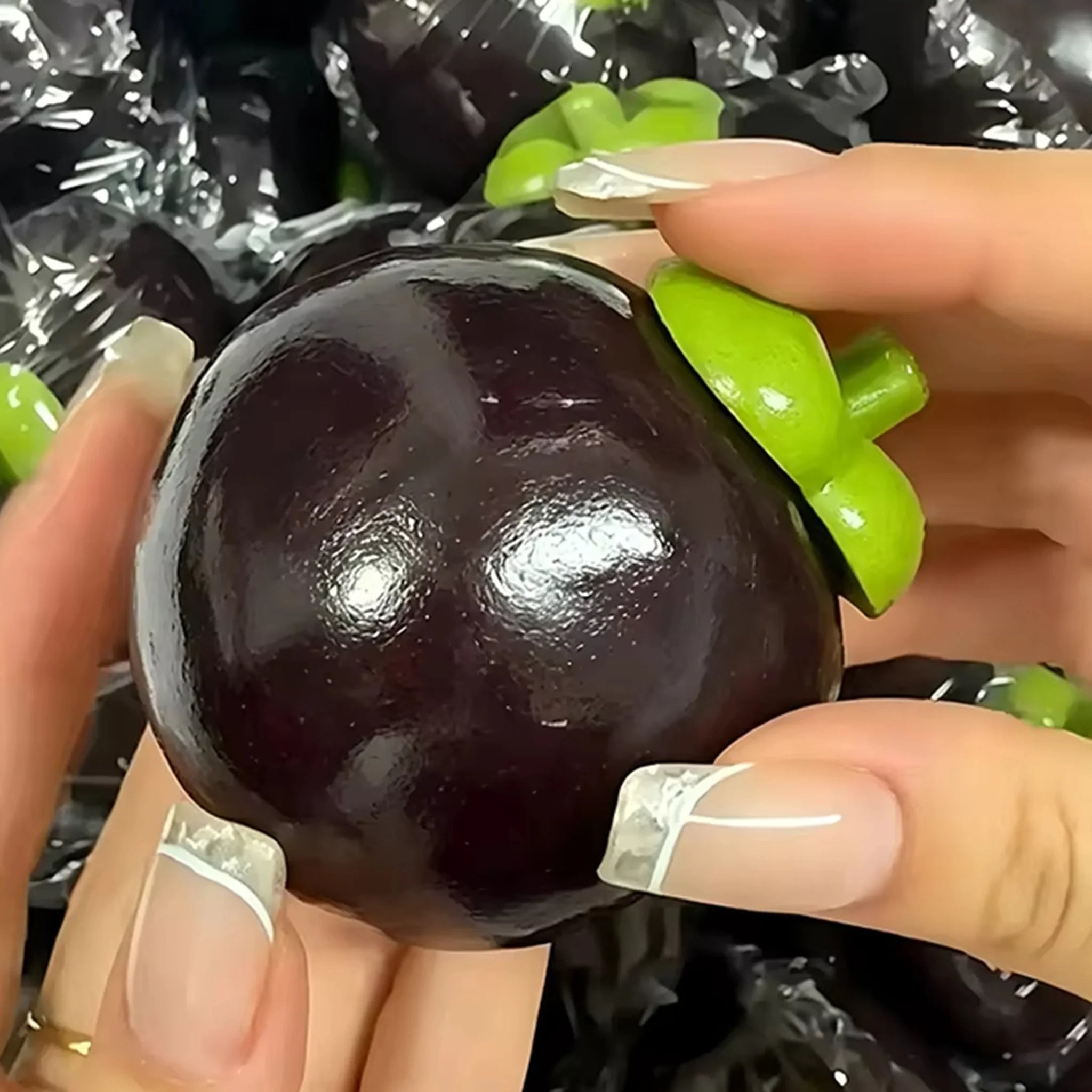Vaseline Cracking Wax Ball Fidget Toy Handmade Cantaloupe Chocolate Squeeze Ball ASMR Sensory Stress Relief Decompression Gift