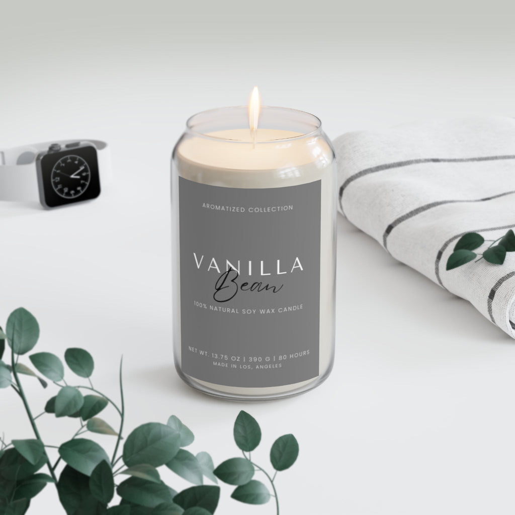 Vanilla Bean Scented Soy Candle, Aromatherapy, Home Decor, - Cart2u.ro