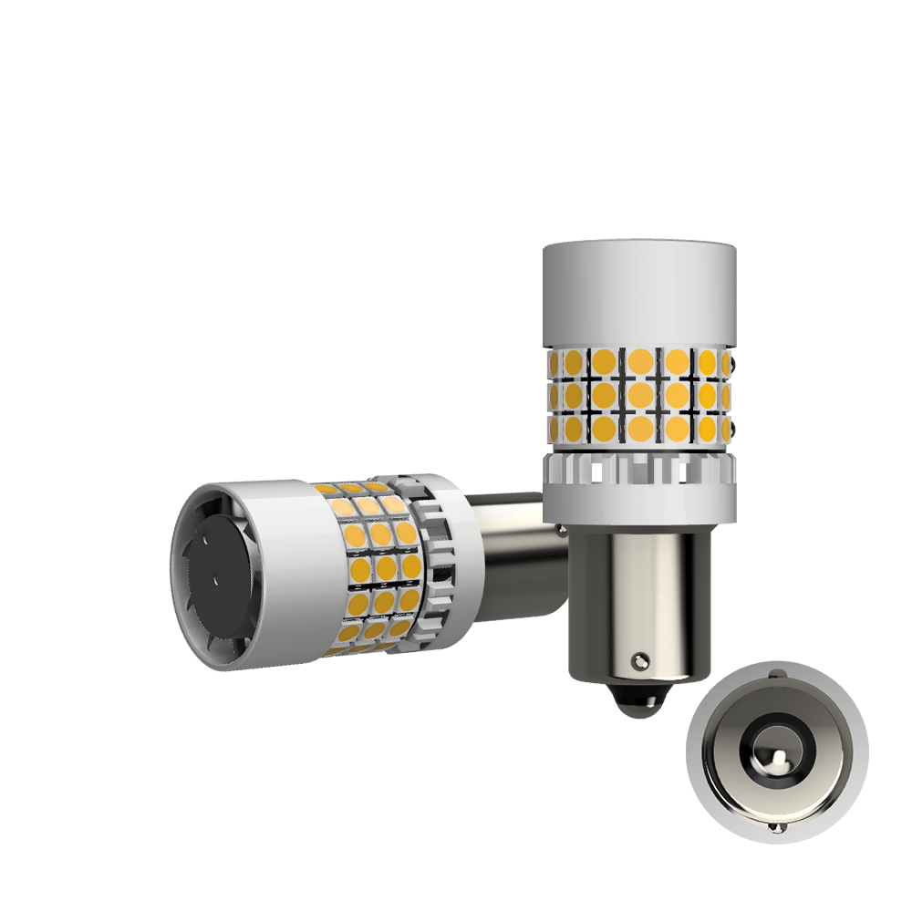 Set 2 x bec LED BA15S P21W LUSMAR™ 7000 lm Canbus - fara eroare LEDUL.ro