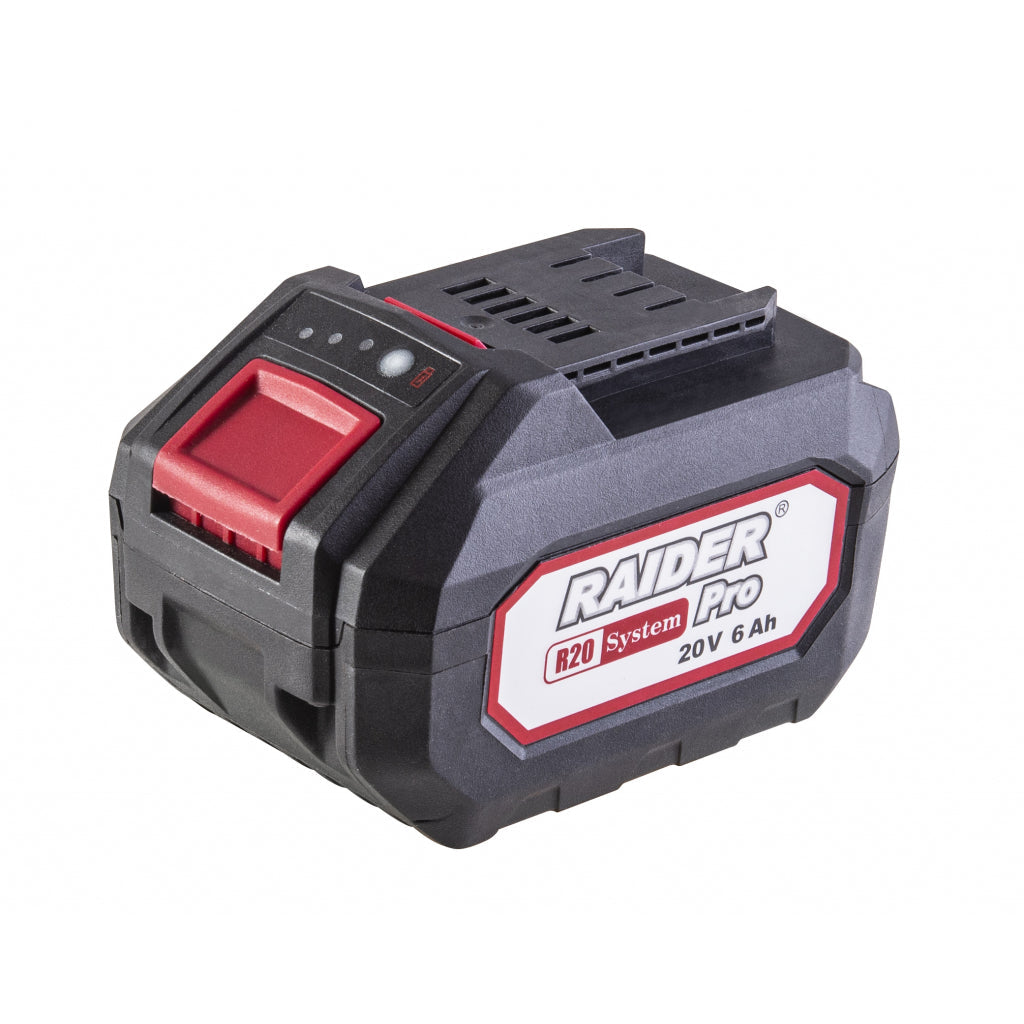 R20 Acumulator Li-ion 20V 6Ah compatibil cu intreaga gama Raider R20 R20 - O baterie, multe posibilitati!