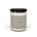 Clean Cotton Scented Soy Candle, Relaxing Home Decor, Natural