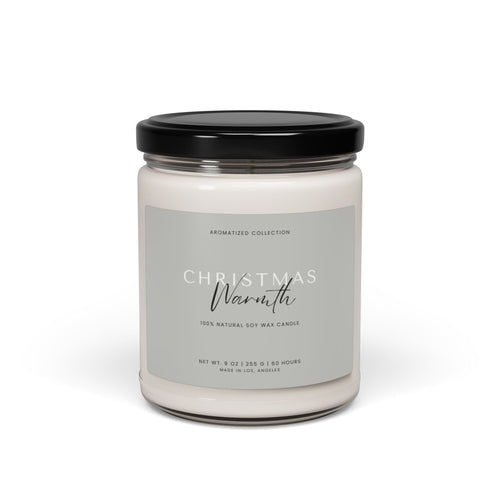 Christmas Warmth Scented Soy Candle, Holiday Home Decor, Aromatherapy - Cart2u.ro
