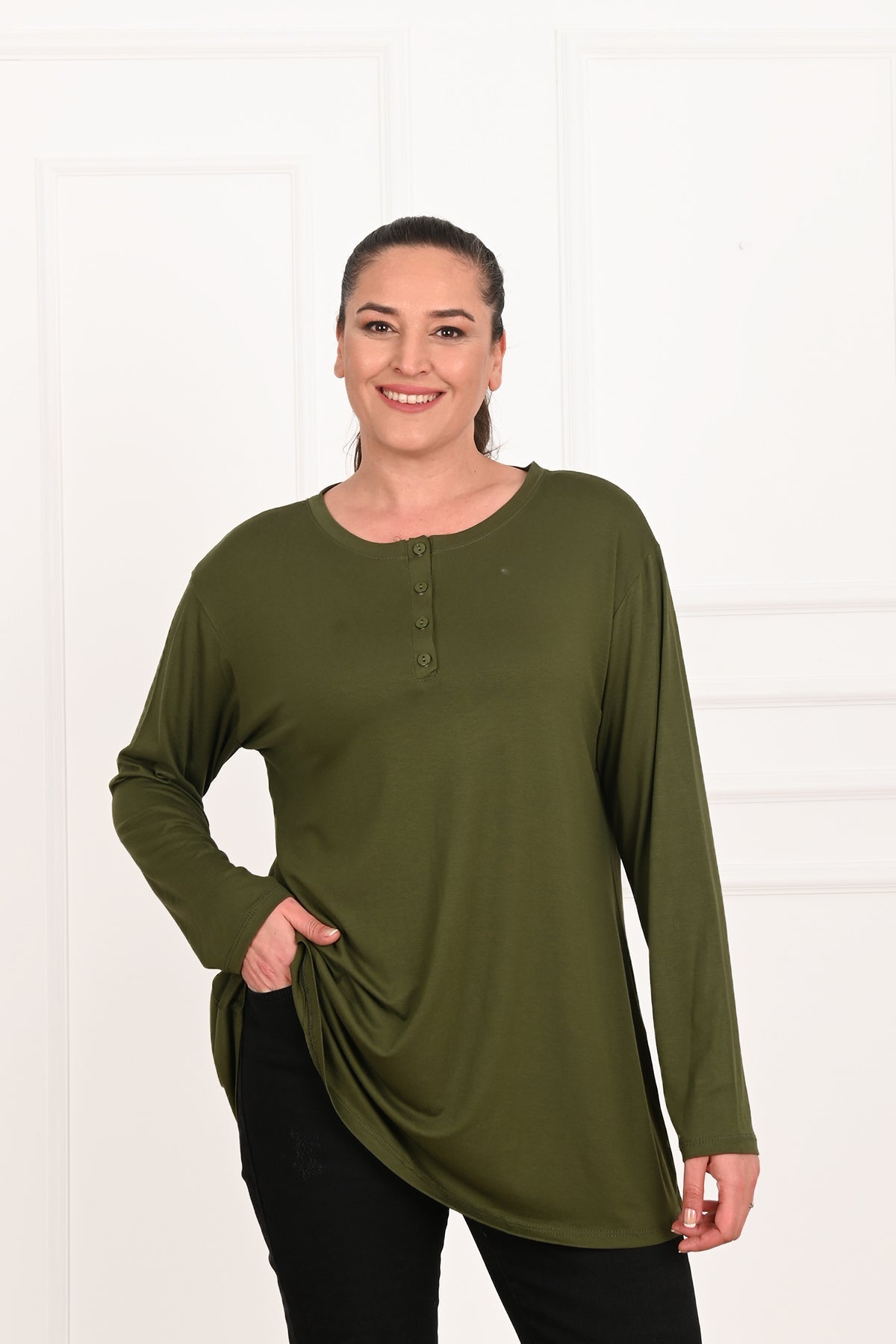 Bluza dama marimi mari cu nasturi 1376-23 BIGsize