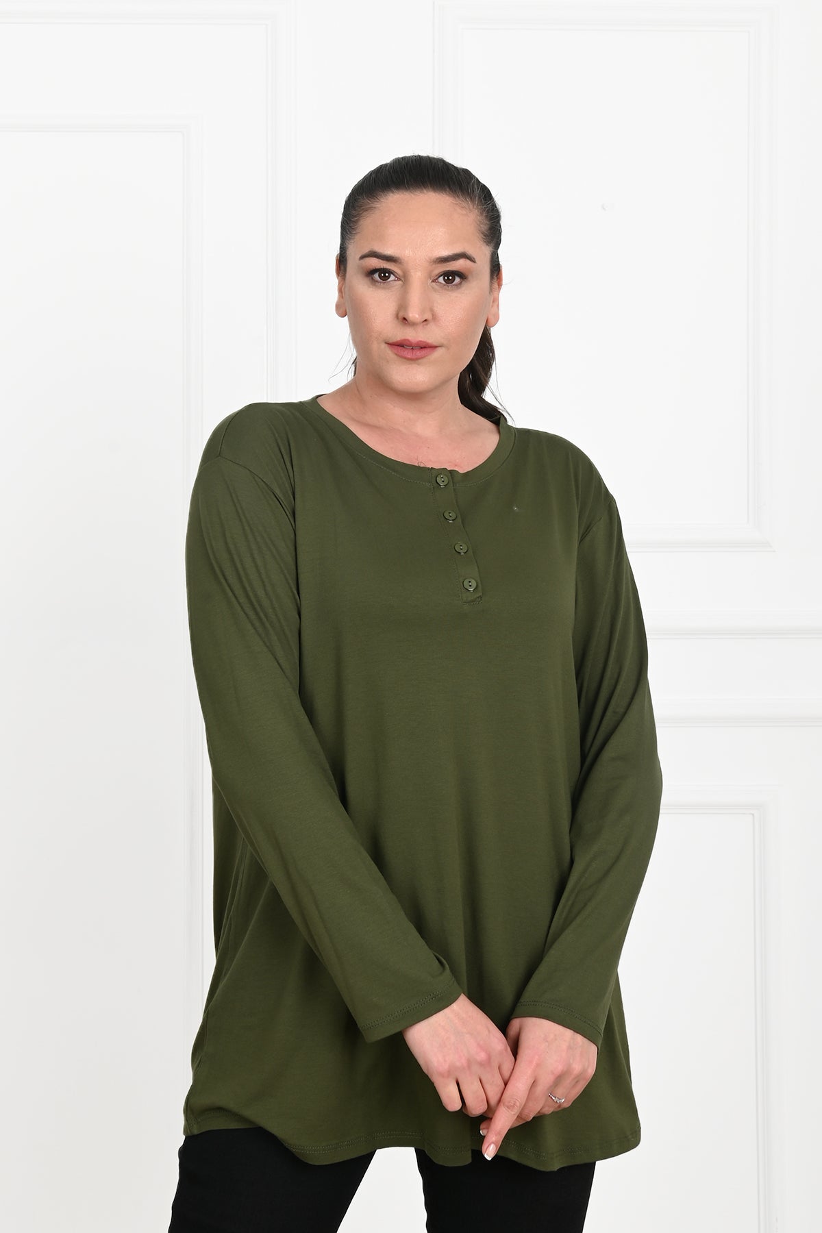 Bluza dama marimi mari cu nasturi 1376-23 BIGsize