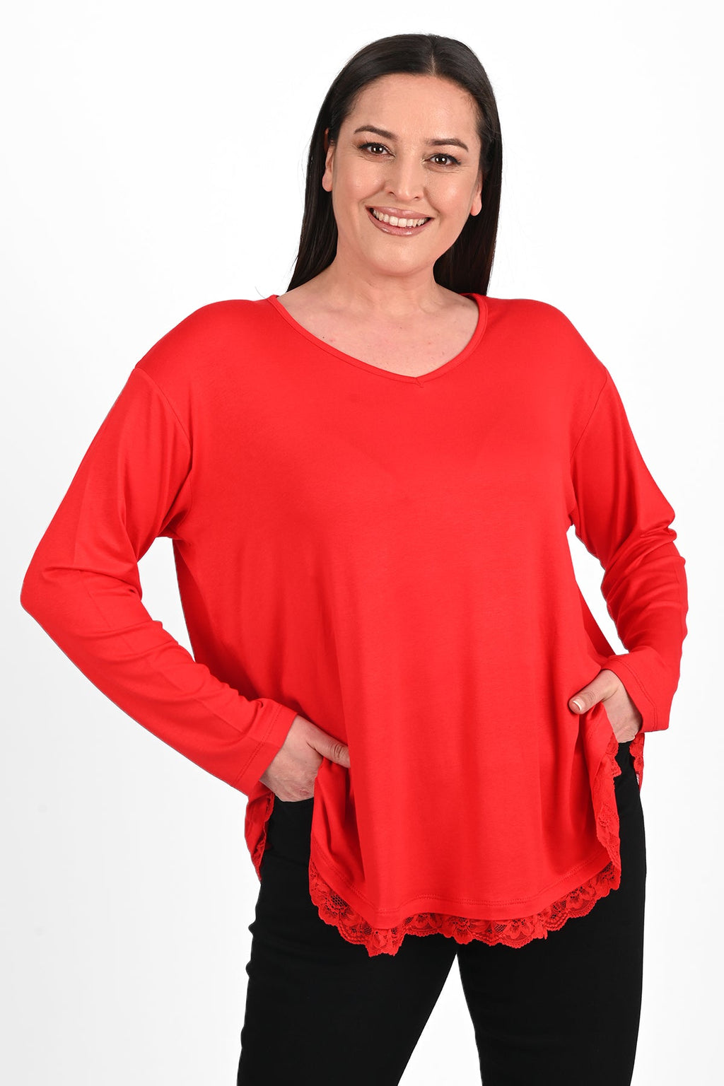 Bluza dama marimi dantela 1386-23 BIGsize