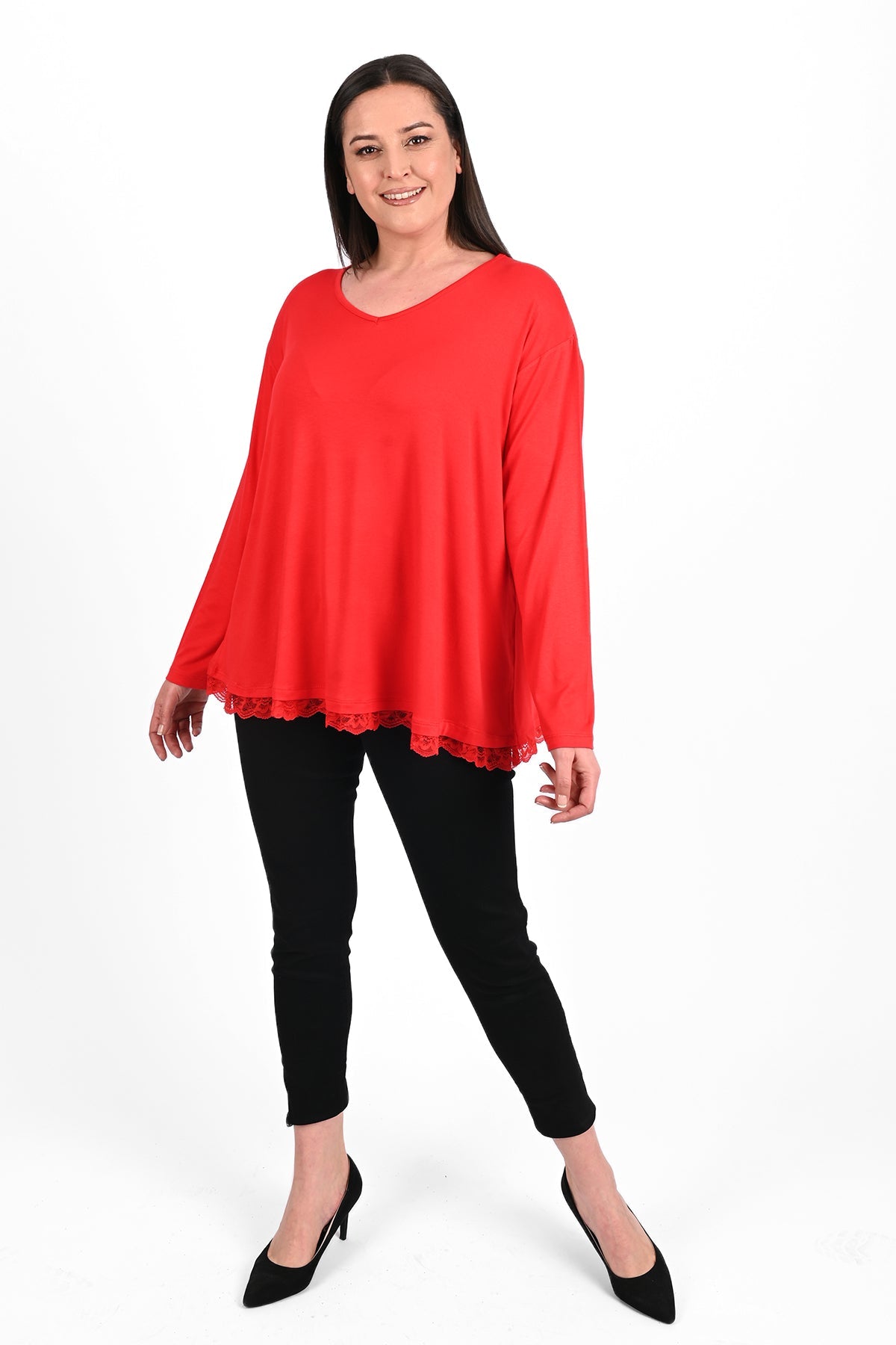 Bluza dama marimi dantela 1386-23 BIGsize