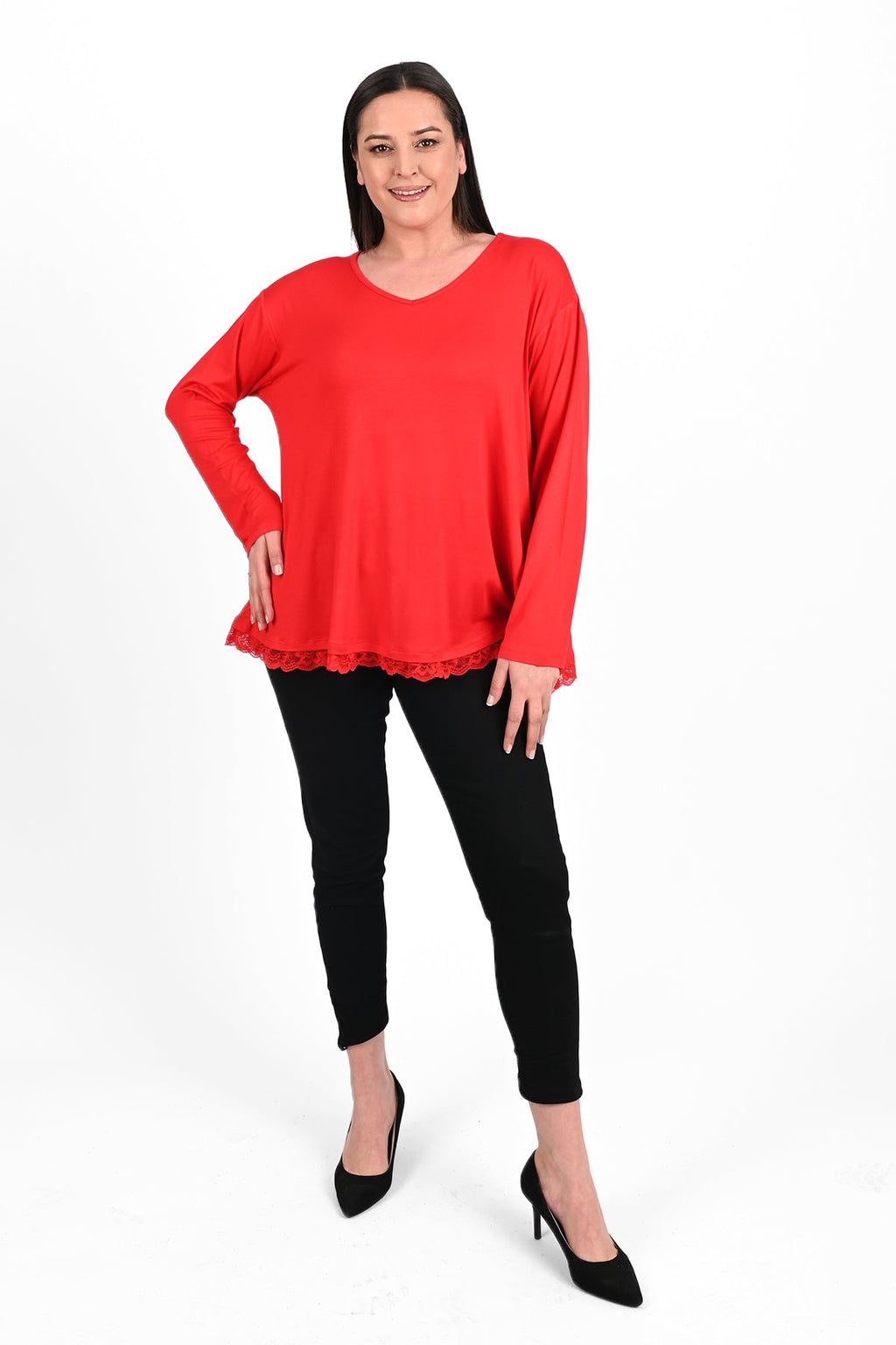 Bluza dama marimi dantela 1386-23 BIGsize