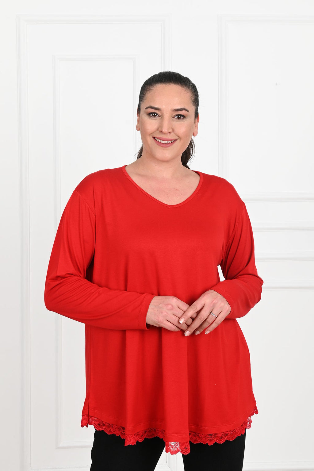 Bluza dama marimi dantela 1386-23 BIGsize