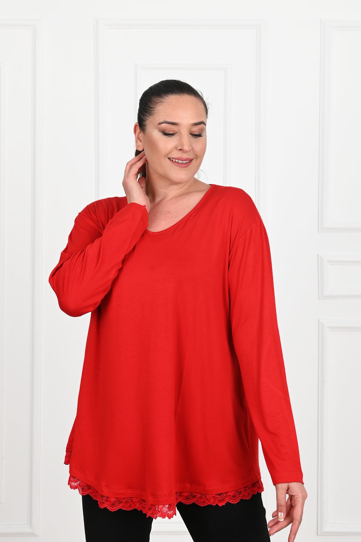 Bluza dama marimi dantela 1386-23 BIGsize