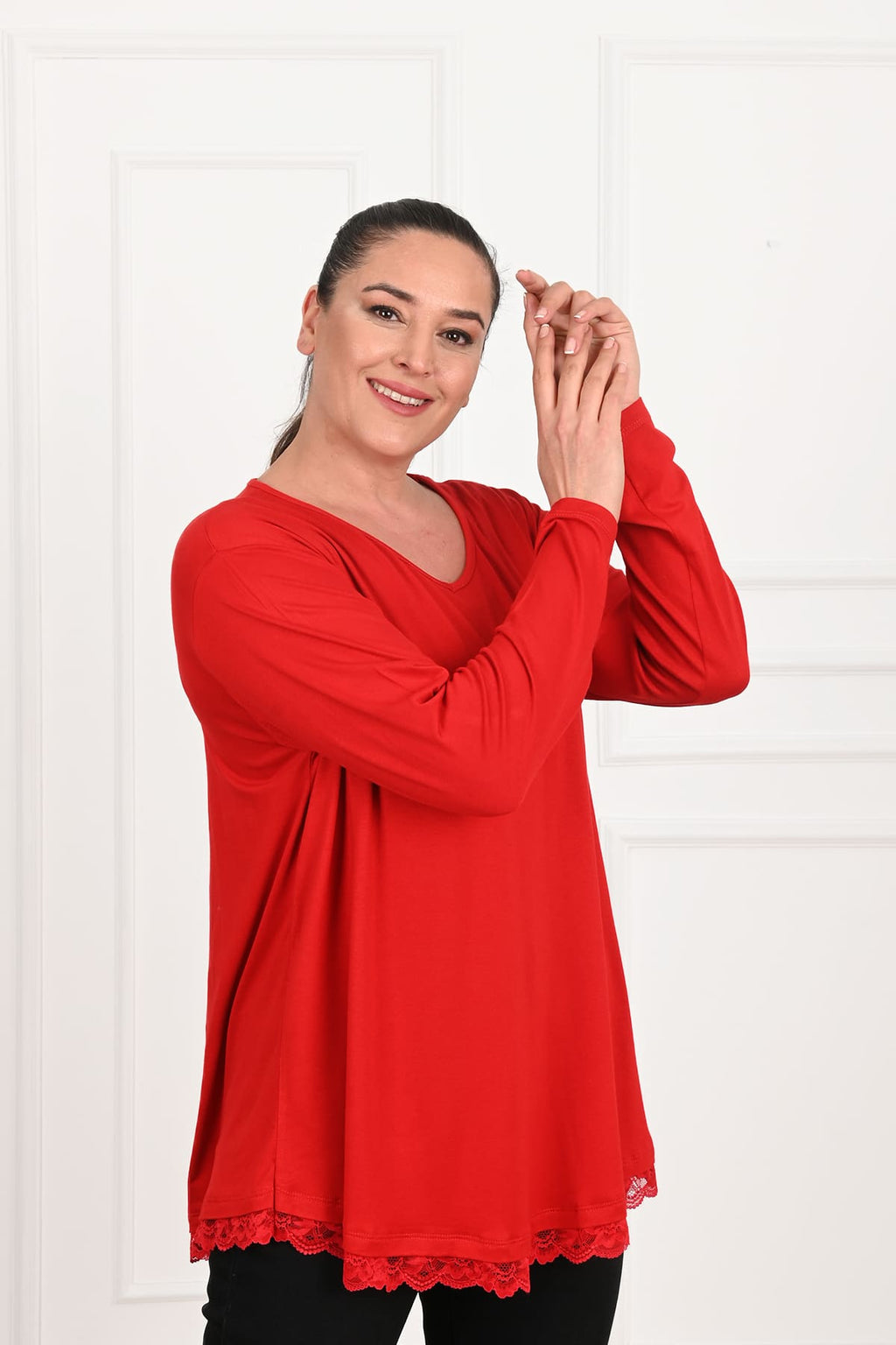 Bluza dama marimi dantela 1386-23 BIGsize